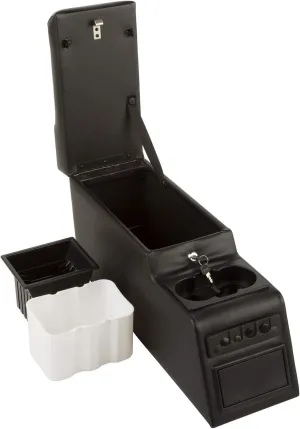Rugged Ridge Center Console for Jeep CJ/Wrangler YJ | Vinyl, Black | 13102.01 | Fits 1976-1995 Jeep CJ & Wrangler YJ