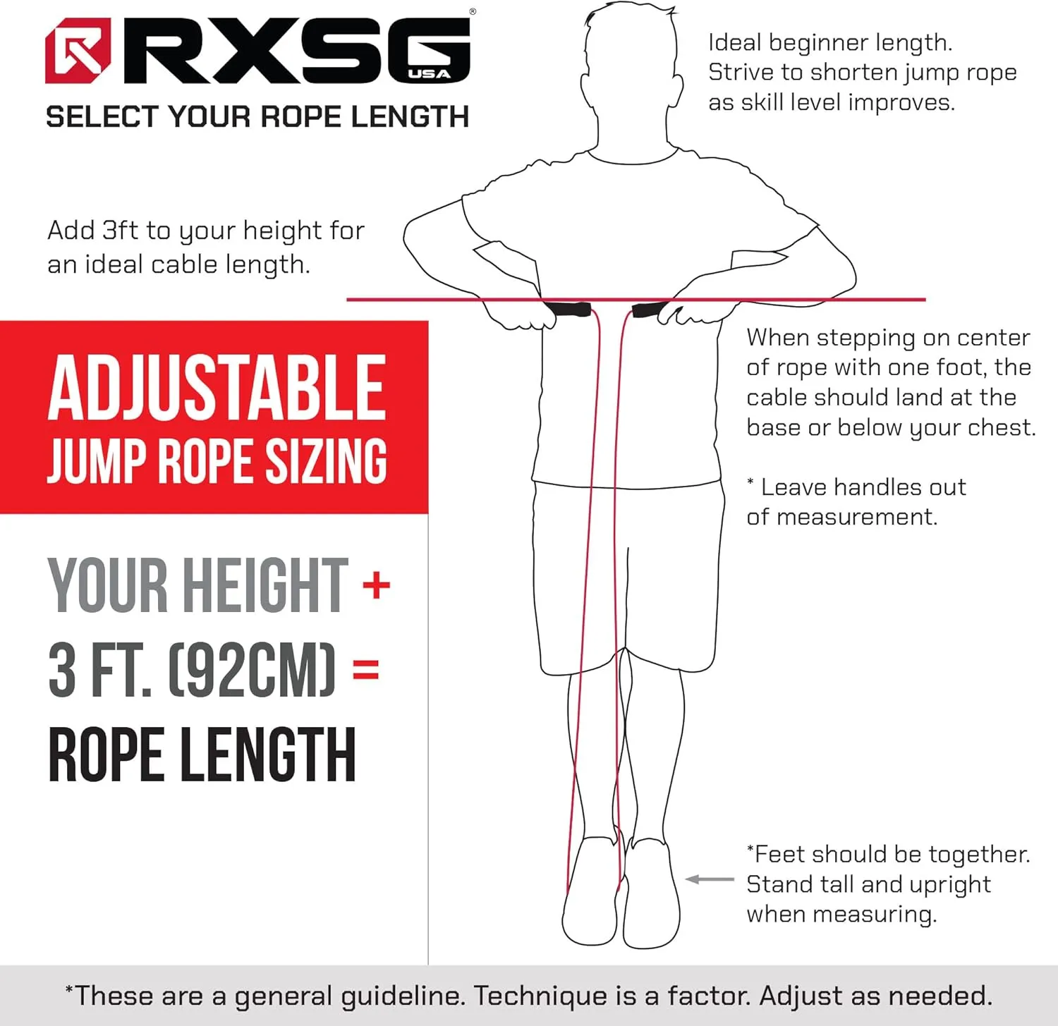 Rx Smart Gear Drag Jump Rope w/Non Slip Ergonomic Handles - Weighted Polypropylene Rope for Fitness & Exercise, Cardio Workout, WOD | Speed Jumping Rope for Men & Women