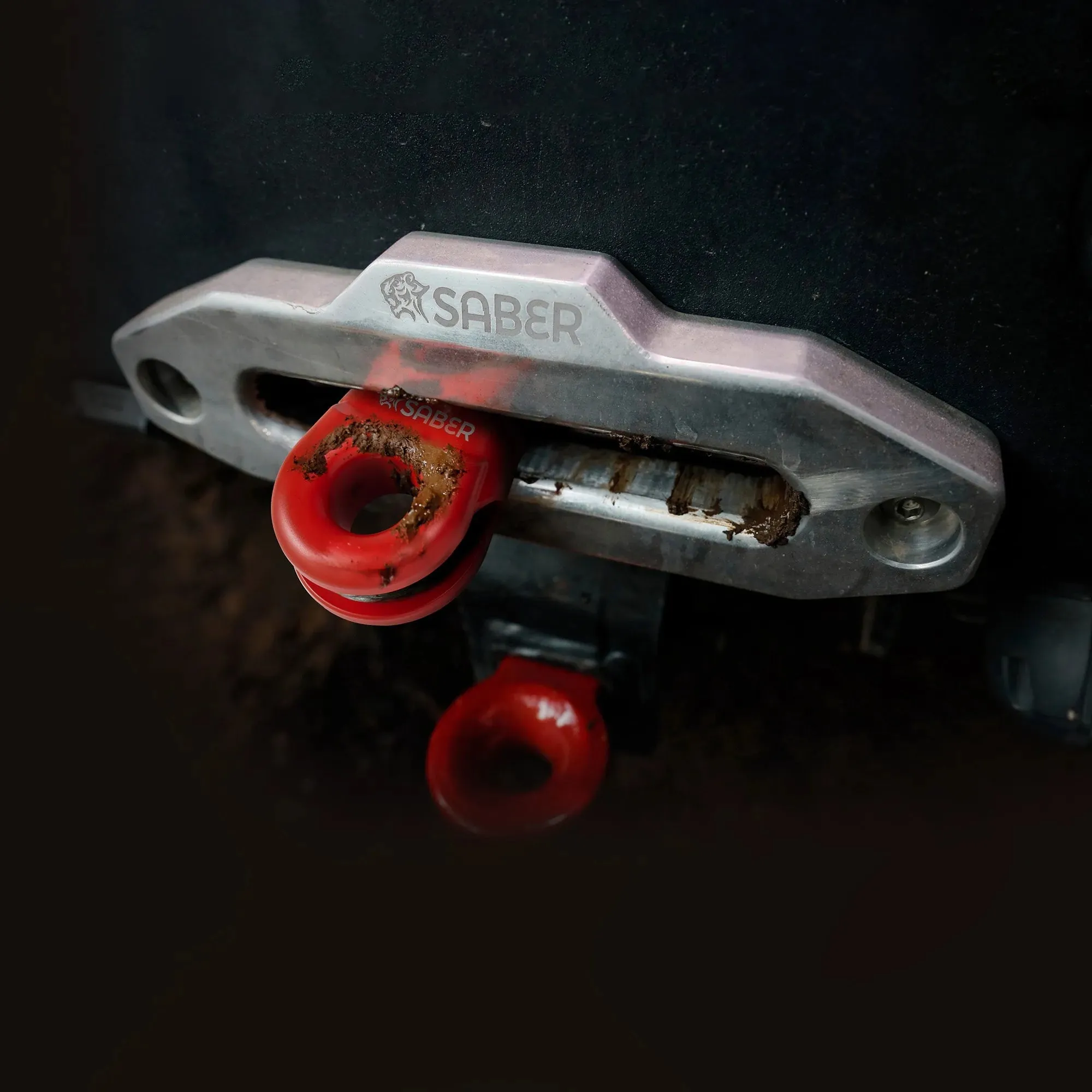 Saber 6061 Aluminium Spliced Winch Thimble  UPDATED DESIGN - Cerakote Grey