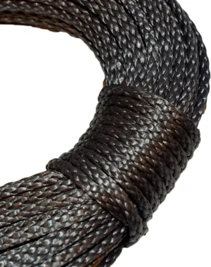 Samson Amsteel Blue Rope 1/4" Strong Dyneema Fiber, 8600 lb Tensile Strength, Torque Free, Low Stretch, 12 Strand, Easy to Splice, Wire Replacement and More (1/4" x 25', Black)