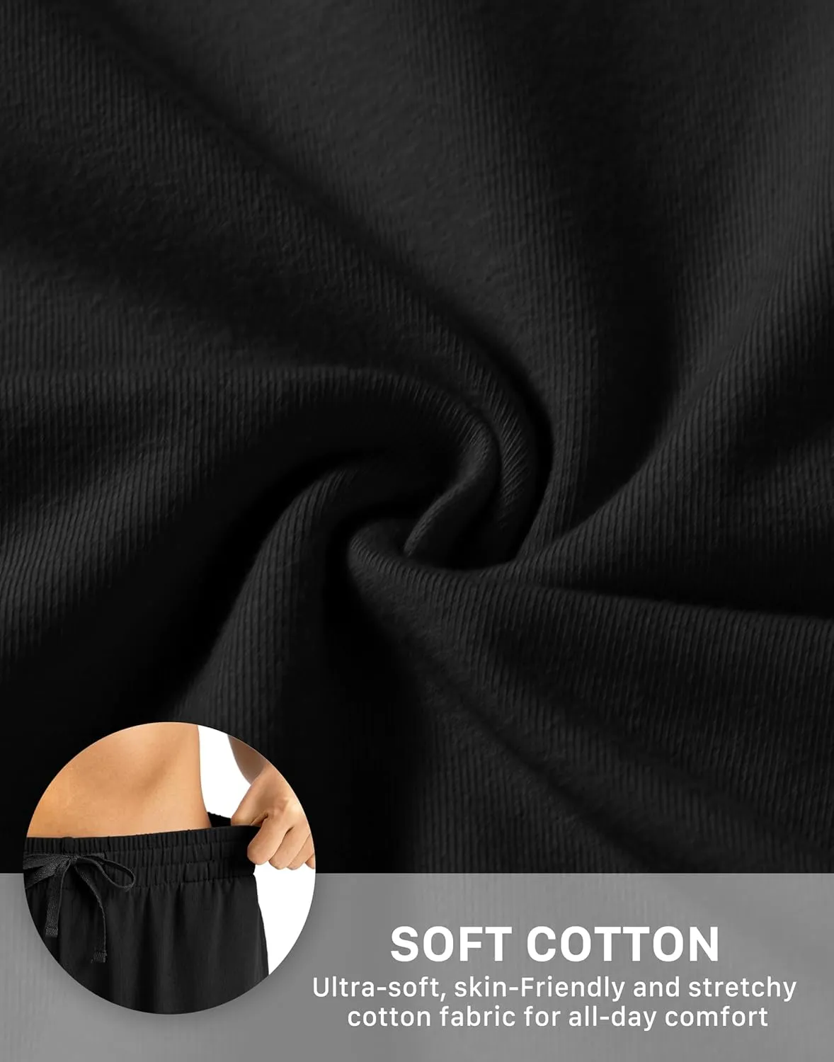 SANTINY Womens Cotton Cargo Capris Soft Stretch Drawstring Travel Casual Capri Pants for Women with 6 Pockets