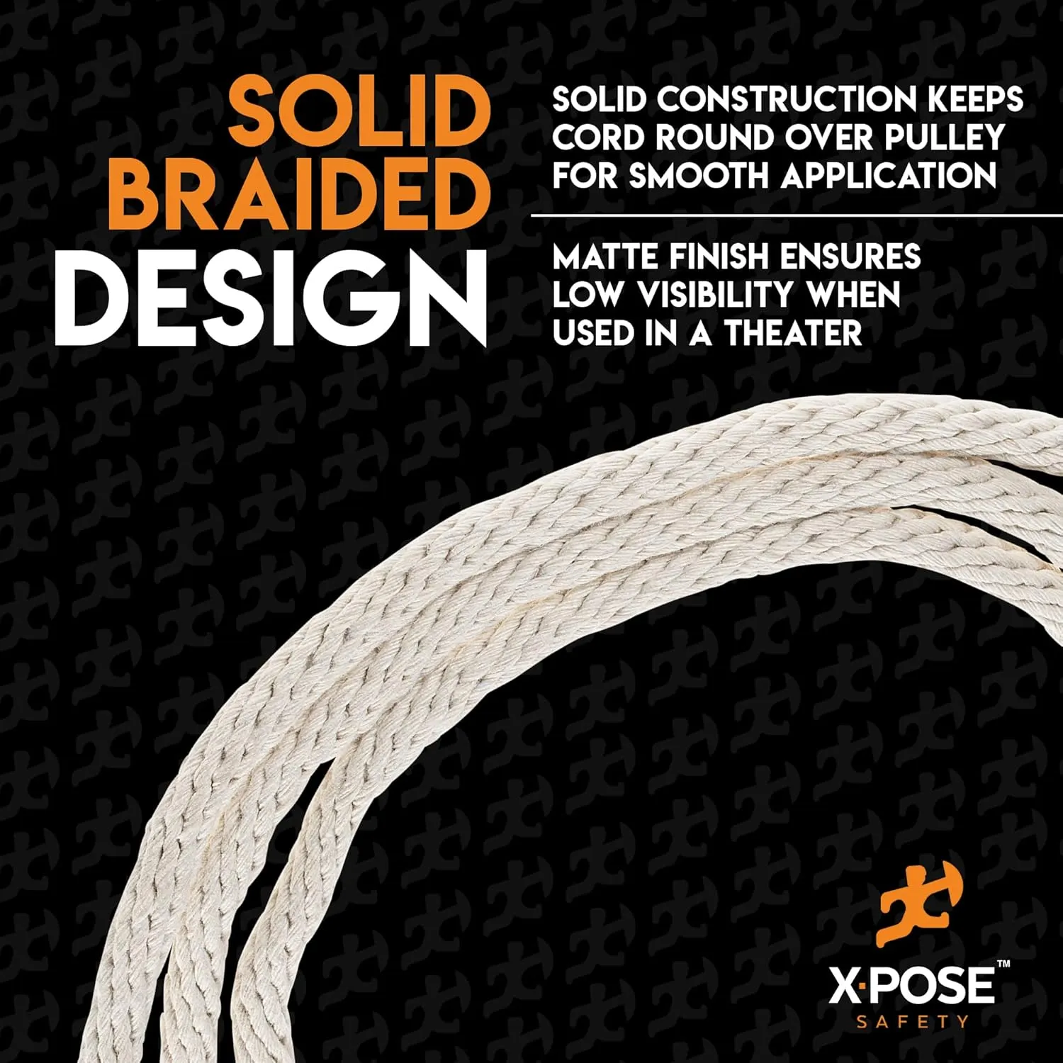 Sash Cord - Cotton and Nylon Rope - 1/4 Inch x 100 Ft - White Cotton with Nylon Core - Window Sash, Clothesline, Low Stretch Cordage - Synthetic Line with Cord Cover 2 Pack
