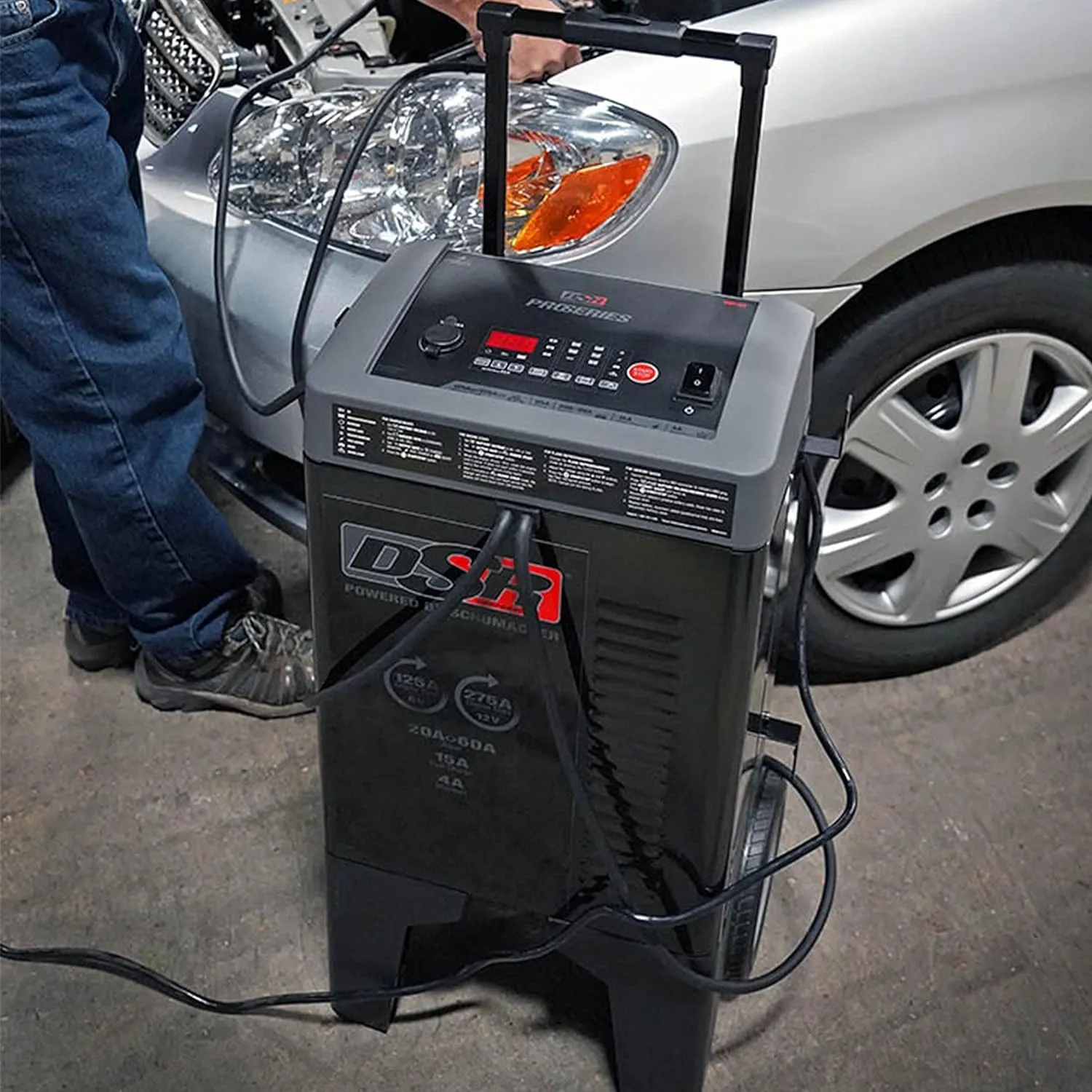 Schumacher Electric DSR122 ProSeries Fully Automatic Car Battery Charger - 125/275 Cranking Amps - 6v / 12v Battery Charger - Fully Automatic Battery Maintainer   Engine Starter