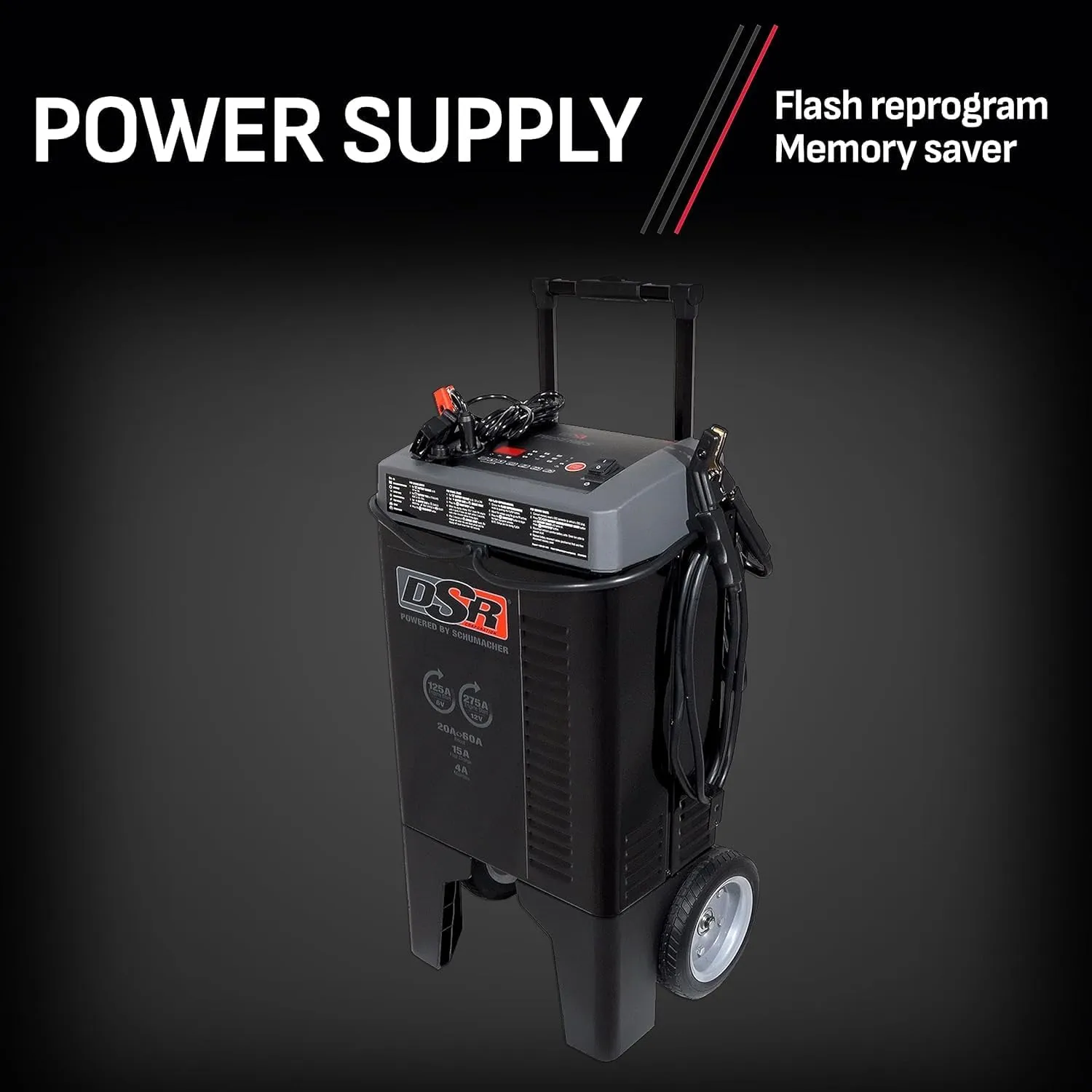 Schumacher Electric DSR122 ProSeries Fully Automatic Car Battery Charger - 125/275 Cranking Amps - 6v / 12v Battery Charger - Fully Automatic Battery Maintainer   Engine Starter