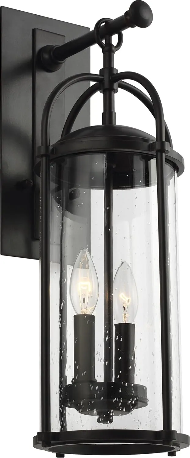Sea Gull Lighting OL7622ES Dakota - Outdoor Wall Lantern Steel Approved for Wet Locations in Transitional Style - 7.63 Inches Wide by 20.63 Inches High