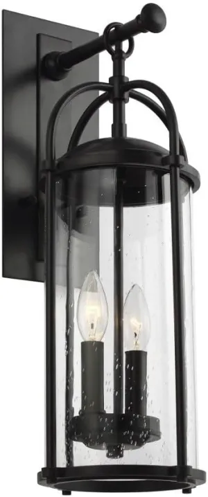 Sea Gull Lighting OL7622ES Dakota - Outdoor Wall Lantern Steel Approved for Wet Locations in Transitional Style - 7.63 Inches Wide by 20.63 Inches High