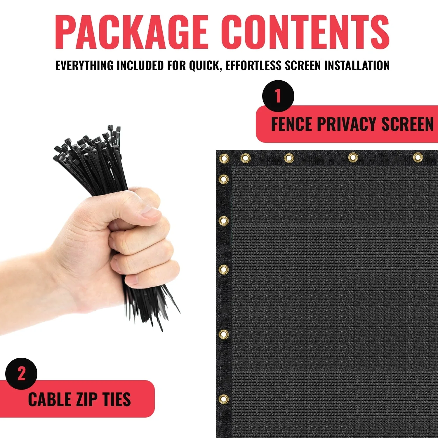 SEALTECH 5-ft H x 100-ft W Black Non-Recycled Polypropylene Chain Link Fence Screen
