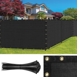 SEALTECH 5-ft H x 100-ft W Black Non-Recycled Polypropylene Chain Link Fence Screen