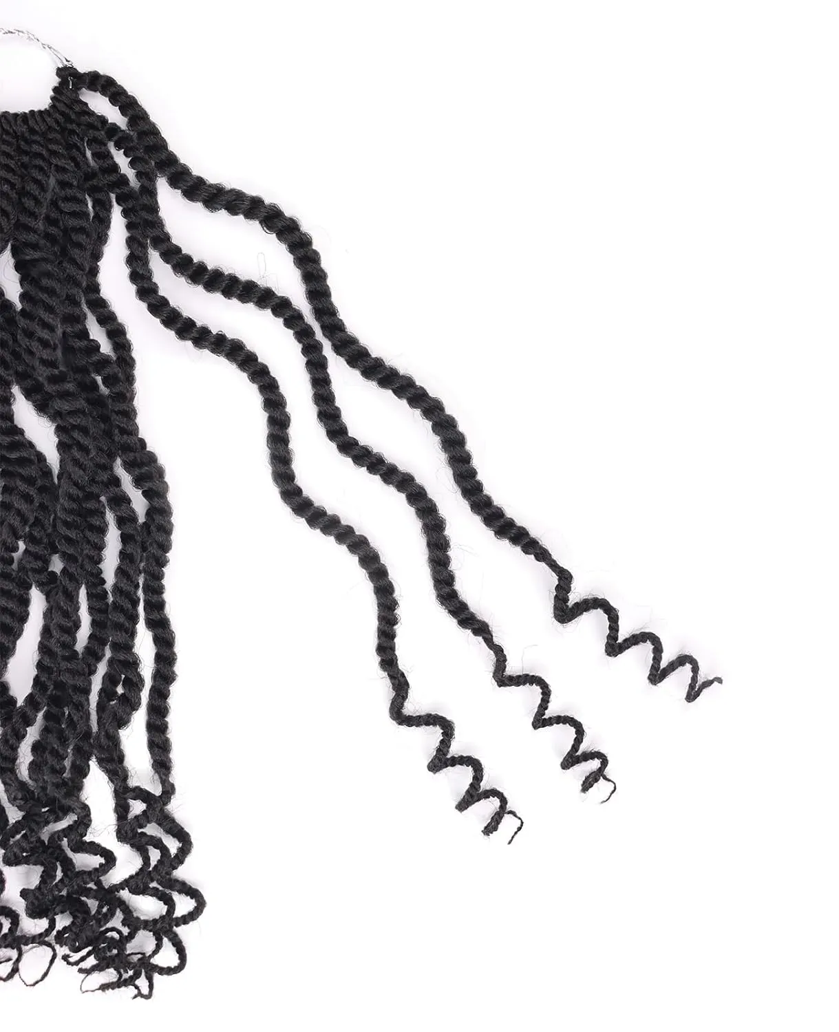 Senegalese Twist Crochet Hair for Black Women Color 2 14 Inch 8 Packs Pre Looped Kinky Twists Crochet Braids with Curly Ends Short 2 Strand Rope Twists (14 Inch,2)