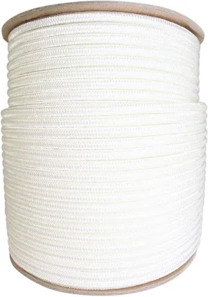 SGT KNOTS Braided Polyester Stiff Halter Cord for Equines, Arborists, Climbing, Hiking, Crafting (1/4" x 100ft, White)