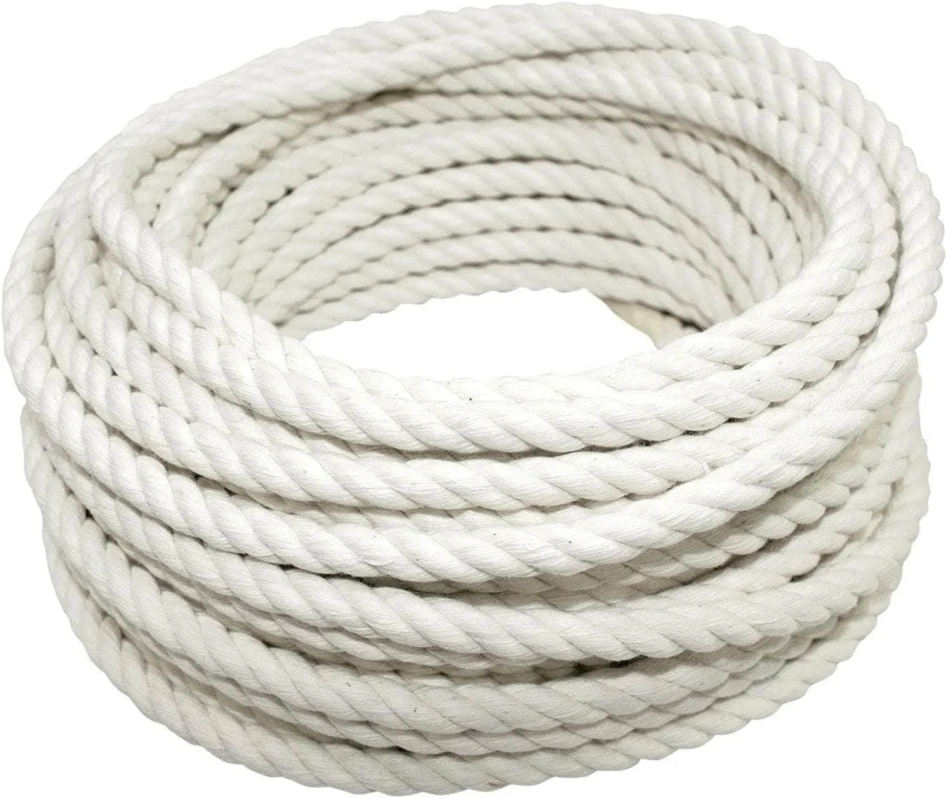 SGT KNOTS Twisted 100% Cotton Rope for DIY Projects, Crafts, Macrame Cord, Commercial, Agricultural - High Strength, Natural (3/8" x 50ft, Natural)