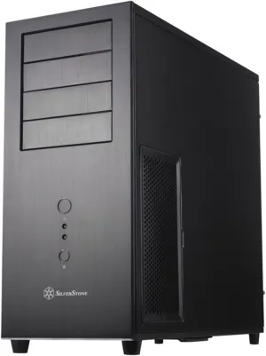 SilverStone Temjin Series SST-TJ04B-E Black Aluminum front panel, steel body ATX Mid Tower Computer Case