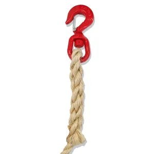 Sisal Rope 18mm -Spliced with 1.5T Swivel Eye Hook