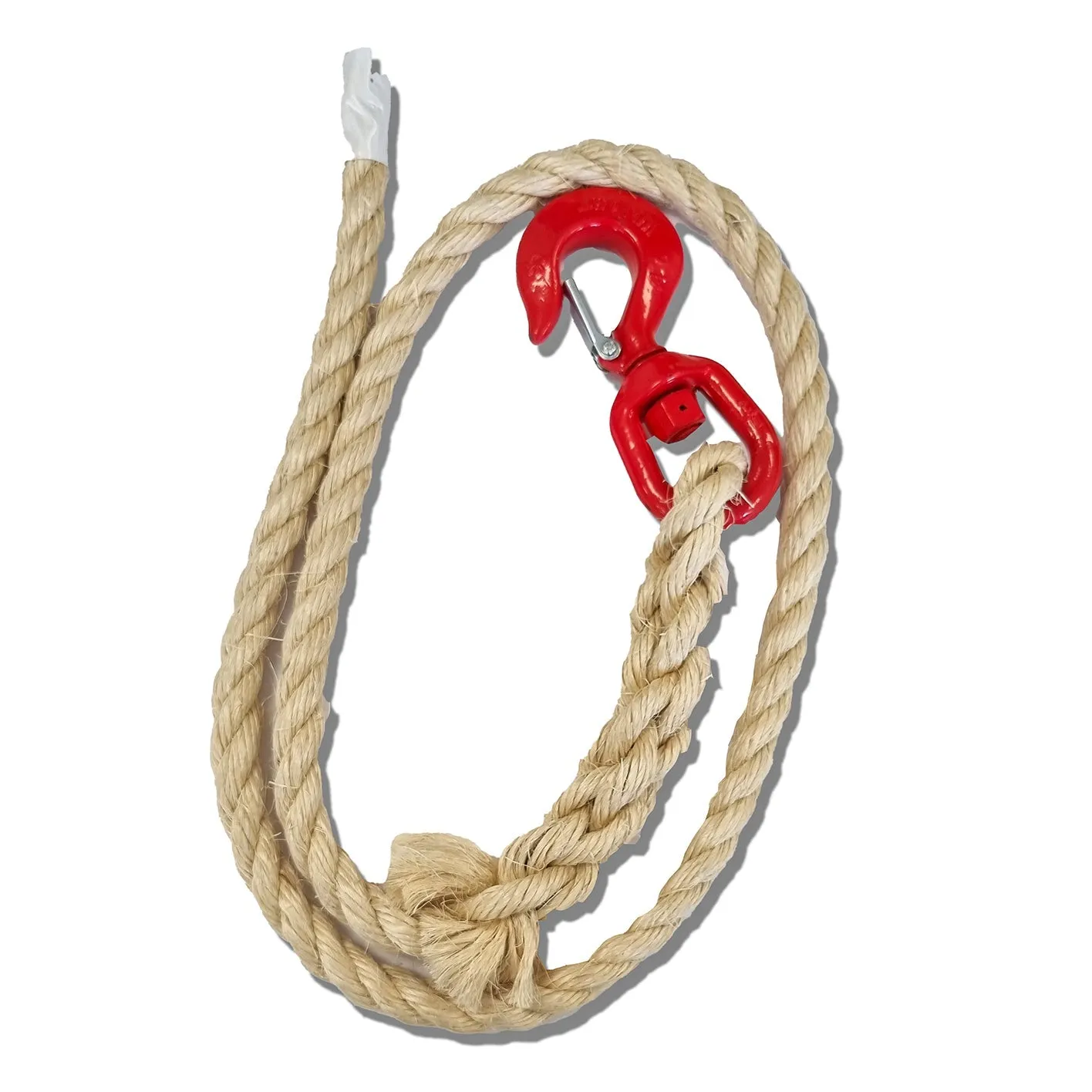 Sisal Rope 18mm -Spliced with 1.5T Swivel Eye Hook