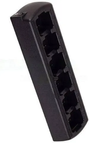 Six Bay Rapid Desk Charger for Simoco PABATH Rechargeable Two Way Radio (Slim Design)