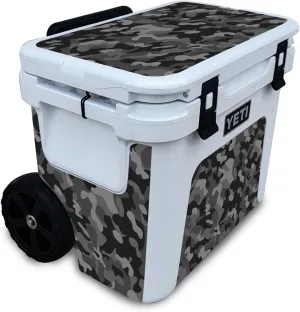 Skin Compatible with Yeti Roadie 32 Wheeled Cooler - Black Camo - Premium 3M Vinyl Protective Wrap Decal Cover - Easy to Apply | Crafted in The USA by MightySkins