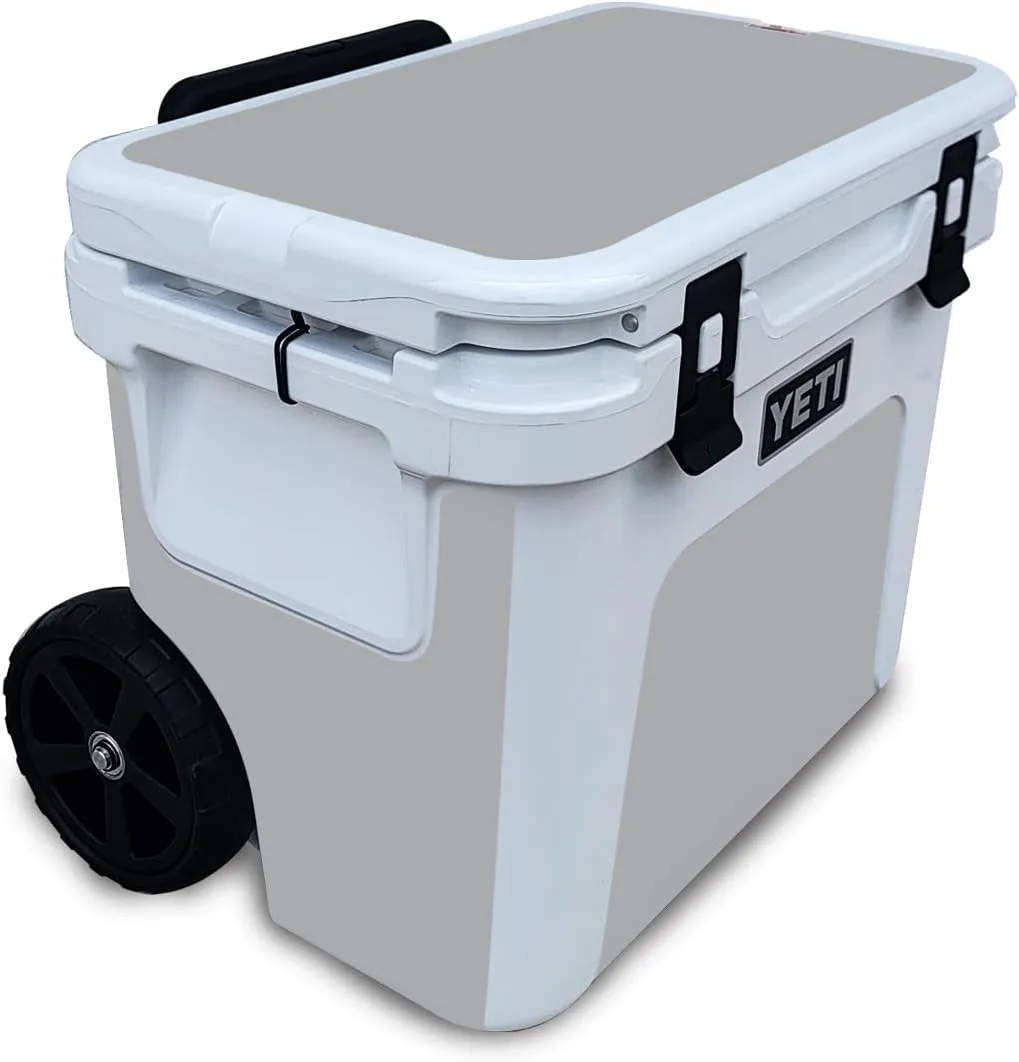 Skin Compatible with Yeti Roadie 32 Wheeled Cooler - Solid Gray - Premium 3M Vinyl Protective Wrap Decal Cover - Easy to Apply | Crafted in The USA by MightySkins