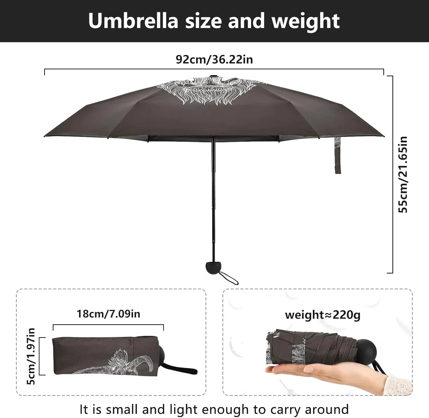 Small Mini Anti-UV Compact Travel Umbrella, 5 Folding Ultra-Light Umbrella, 6 Ribs Pocket Windproof Foldable Vinyl Parasol