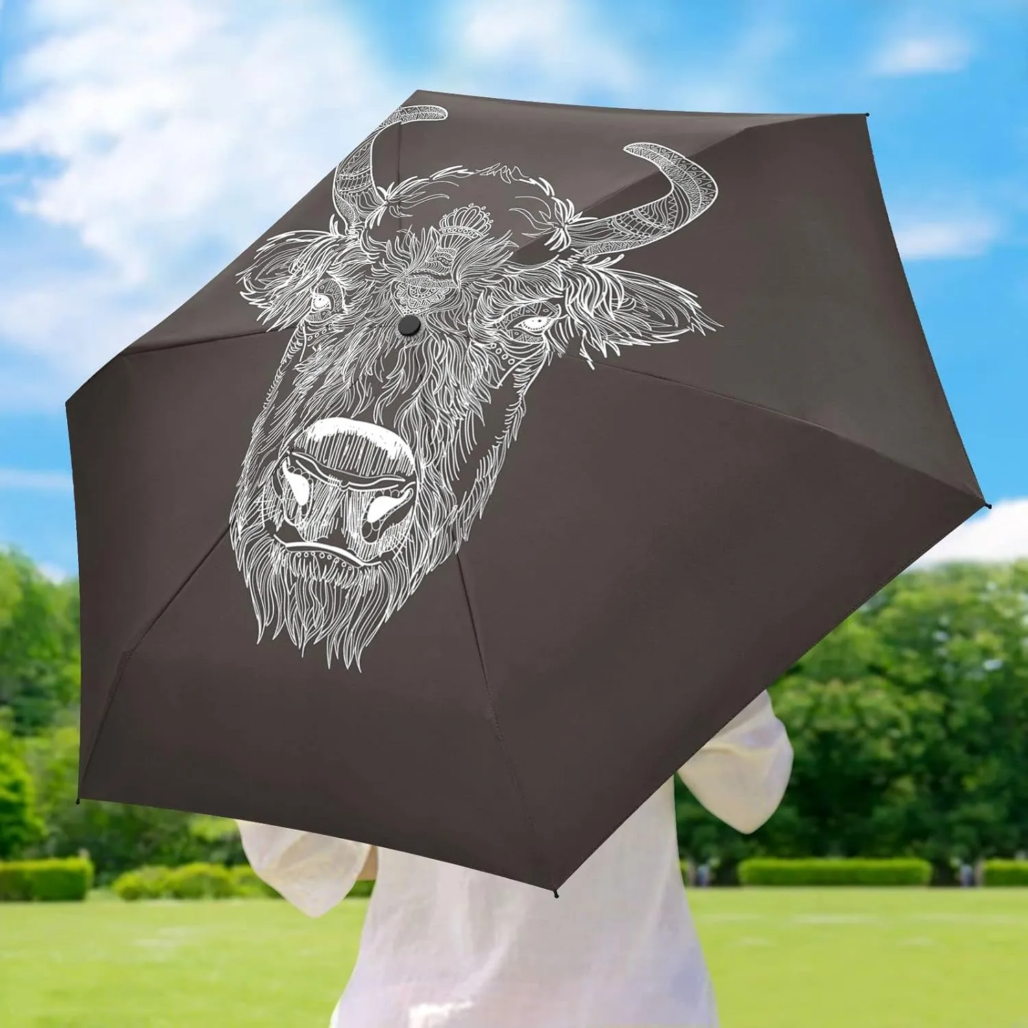 Small Mini Anti-UV Compact Travel Umbrella, 5 Folding Ultra-Light Umbrella, 6 Ribs Pocket Windproof Foldable Vinyl Parasol