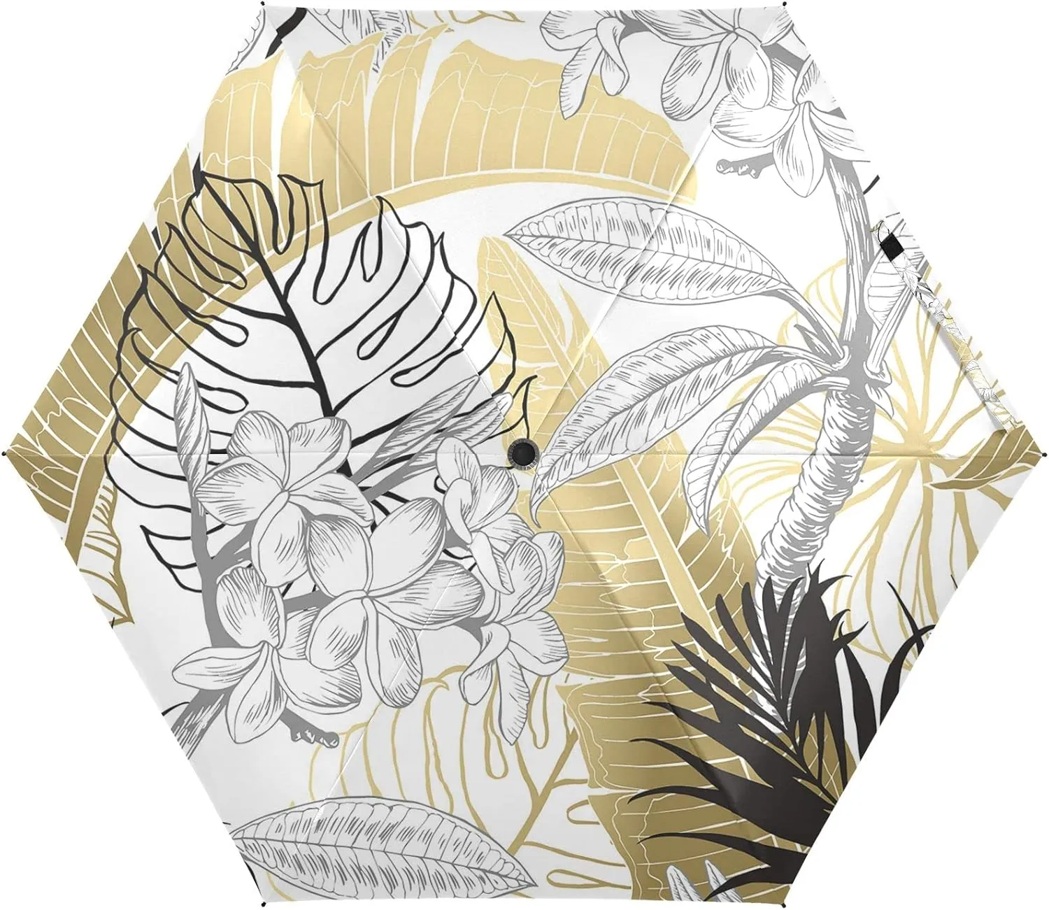 Small Mini Anti-UV Compact Travel Umbrella, 5 Folding Ultra-Light Umbrella, 6 Ribs Pocket Windproof Foldable Vinyl Parasol