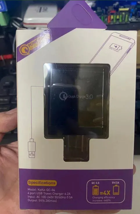 Smart 4 ports USB fast Charger US European British Standard