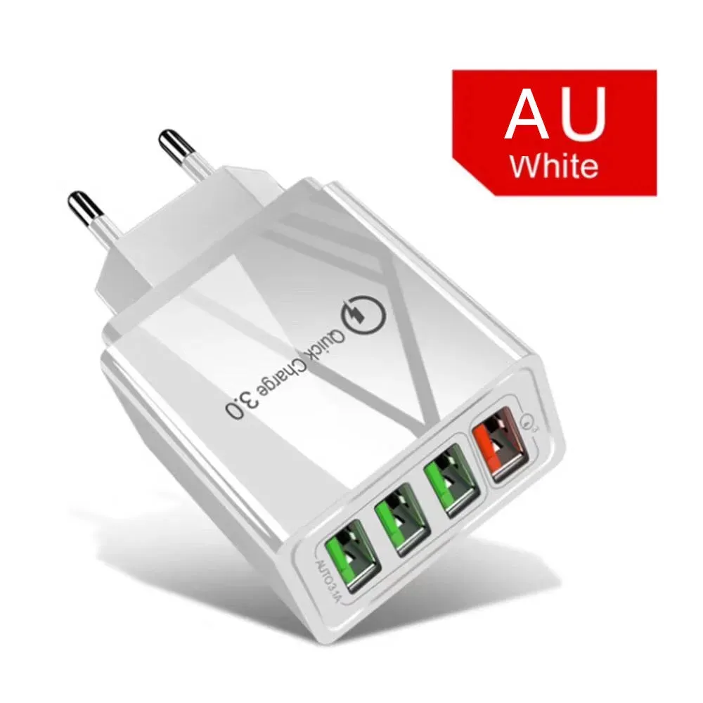 Smart 4 ports USB fast Charger US European British Standard