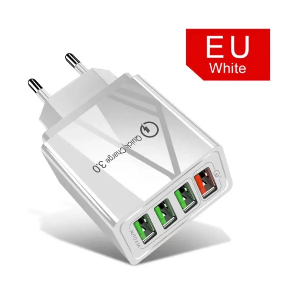 Smart 4 ports USB fast Charger US European British Standard