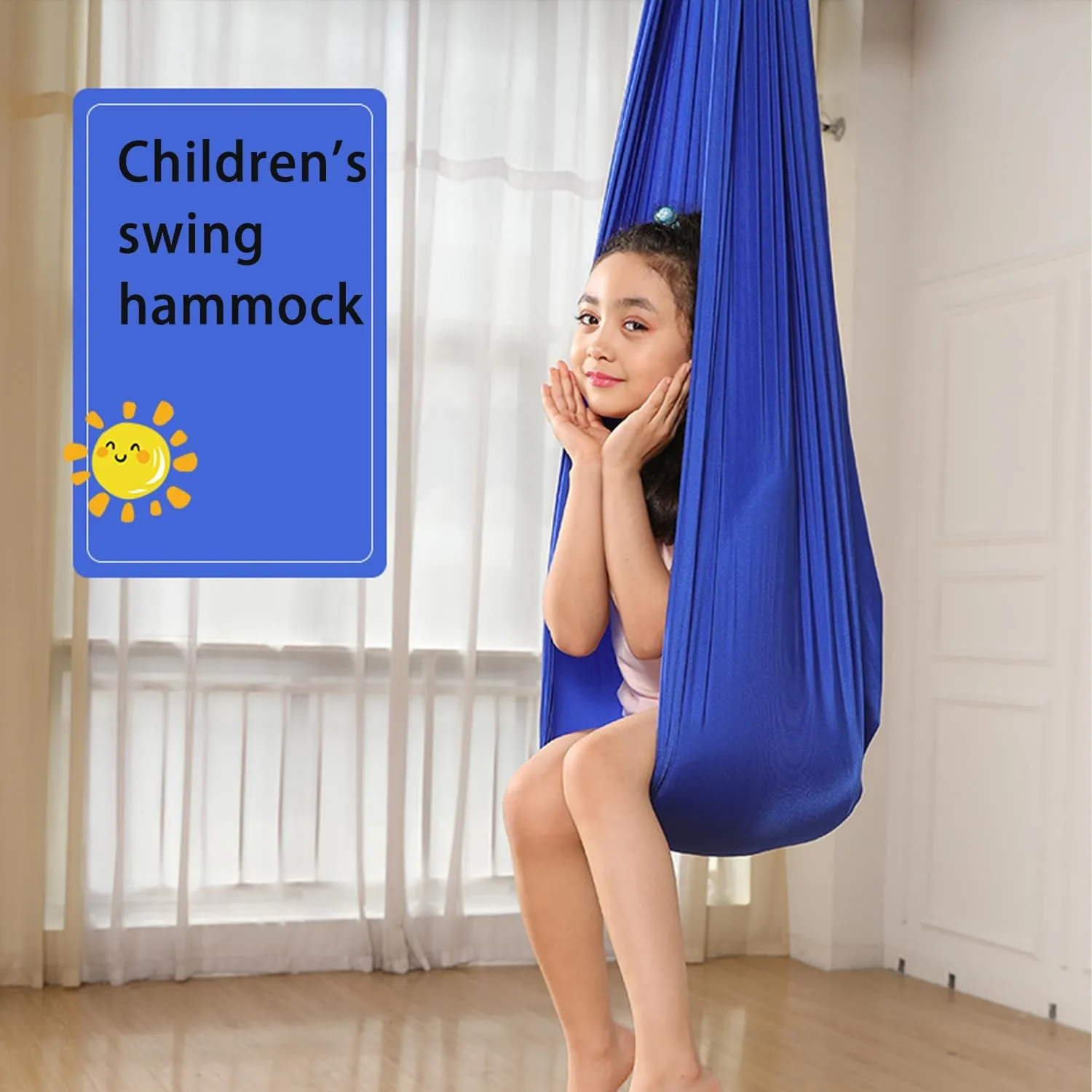 SmartPlayground Sensory Swing, Double Layer Reversible Sensorys Swings, Indoor Outdoor Sensory Swing for Child, Enhanced Weighing, Easy to Carry, Breathable and Comfortable (red)