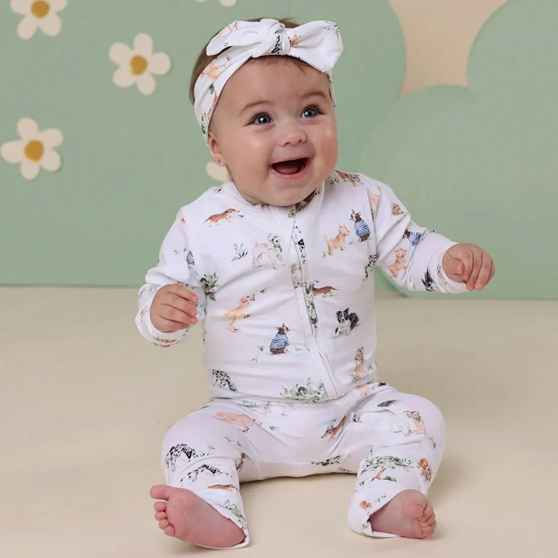 Snuggle Hunny / Snugglesuit Convertible Romper - Dog Park