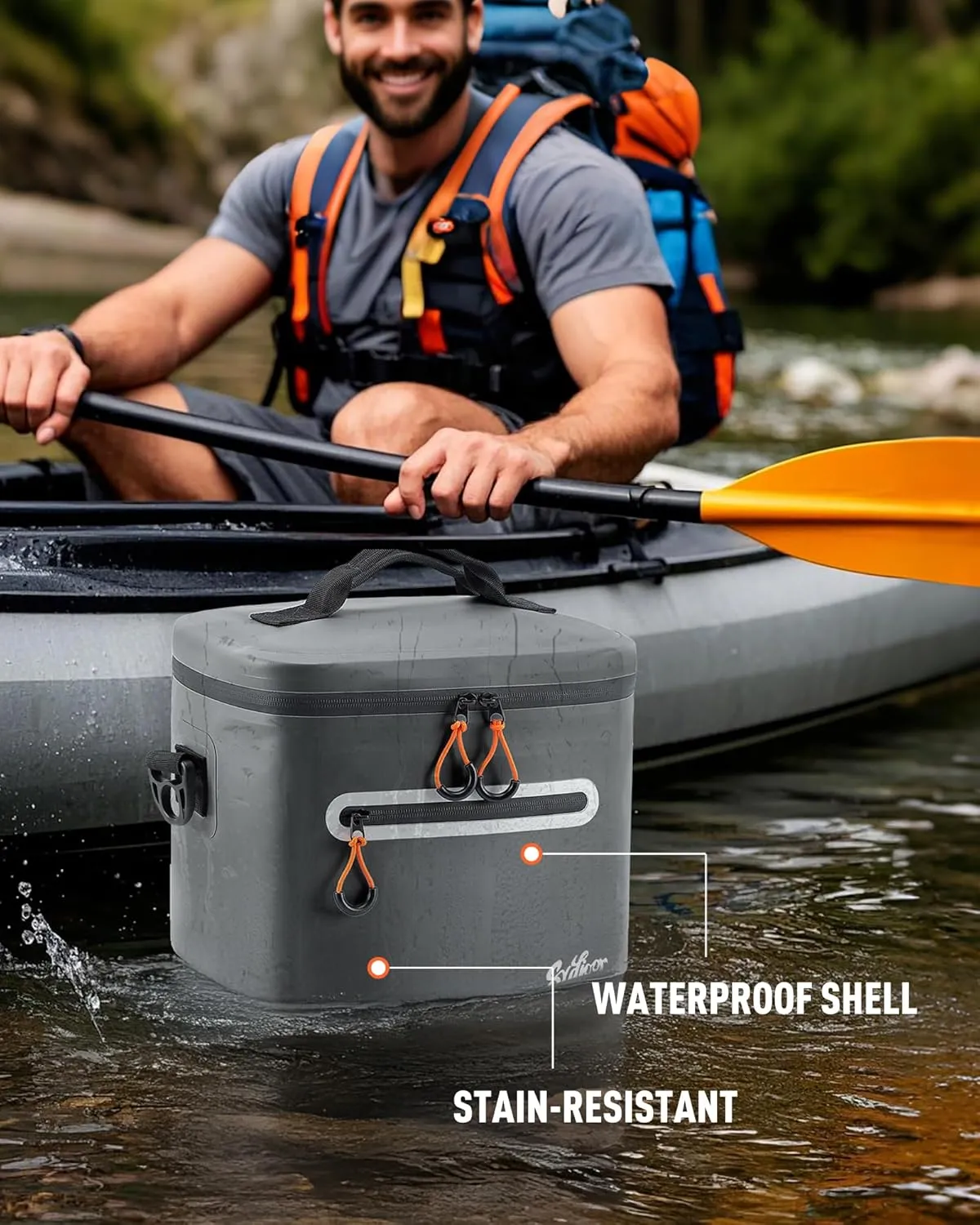 Soft-Sided Cooler Bag, 7/16/30 Can Portable Ice Chest Box, Waterproof, Leak-Proof, Insulated Cooler for Lunch, Beach, Drink, Beverage, Travel, Camping, Picnic