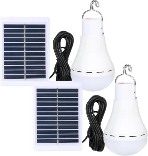 Solar Light Bulbs Solar Powered Light Portable Emergency LED Bulb Waterproof for Camping Tent Indoor Outdoor Shed Night Fishing Chicken Coop (2)
