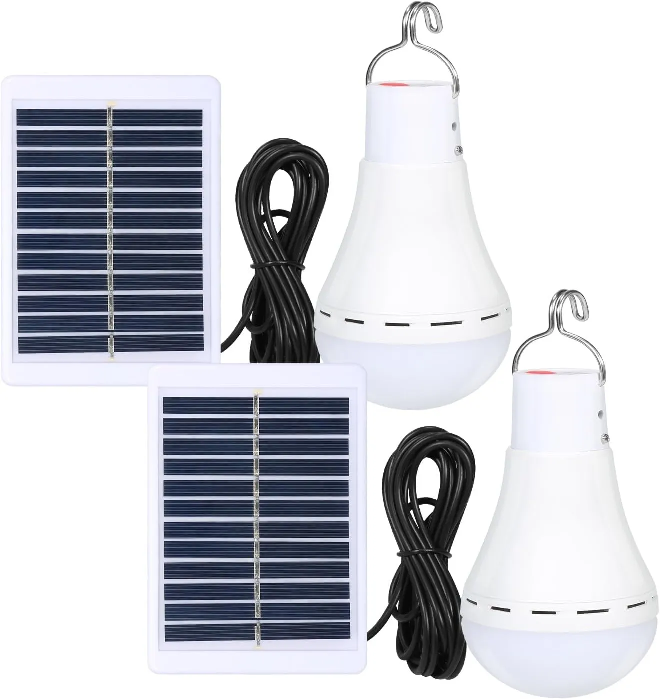 Solar Light Bulbs Solar Powered Light Portable Emergency LED Bulb Waterproof for Camping Tent Indoor Outdoor Shed Night Fishing Chicken Coop (2)