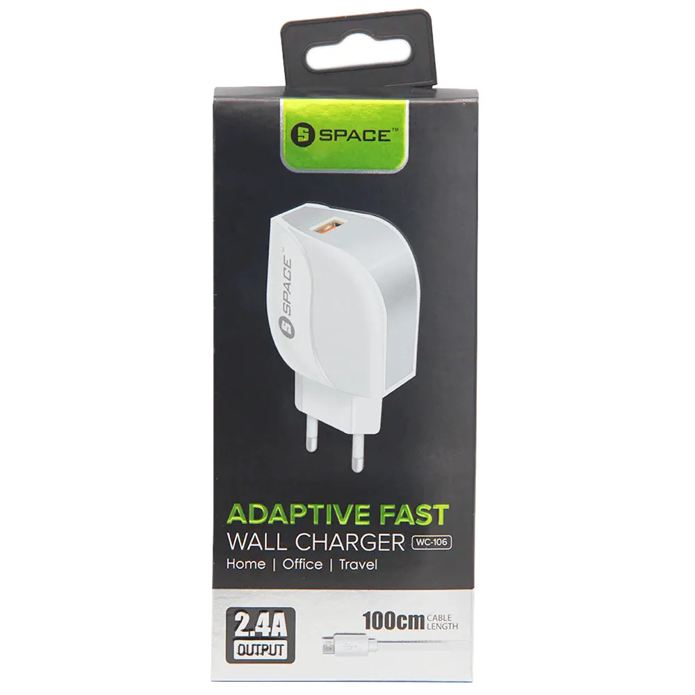 Space Adaptive Fast Wall Charger  WC-106 – White