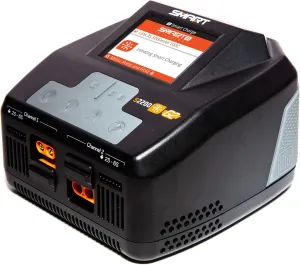 Spektrum S2200 G2 AC 2x200W Smart Charger, SPMXC2010, Black