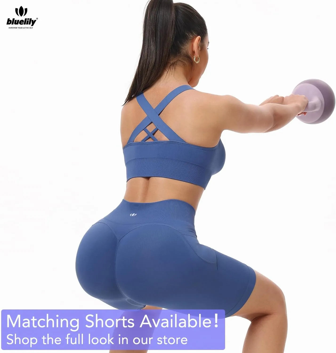Sports Bras for Women High Impact Cross Back Strappy Bras Cropped Padded Seamless Workout Yoga Bras Set