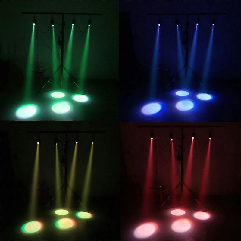 Spotlight LED RGBW 4in1 Led Pin Spot Beam 10W Lights For Mirror Ball For Dance Floor Disco DJ Party Wedding