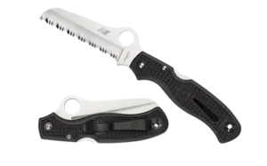 Spyderco Atlantic Salt Rescue L/W Black H1 - Serrated Blade