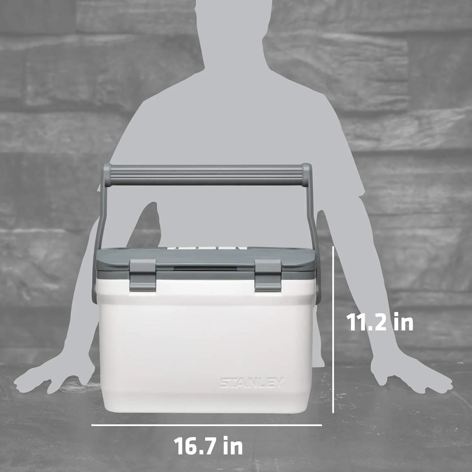 Stanley Adventure Outdoor Cooler 16 qt | Heavy Duty Outdoor Camping Cooler with Easy Carry Top Handle | 36 Hour Cooling Ice Chest for 21 Cans| BPA-Free | Polar