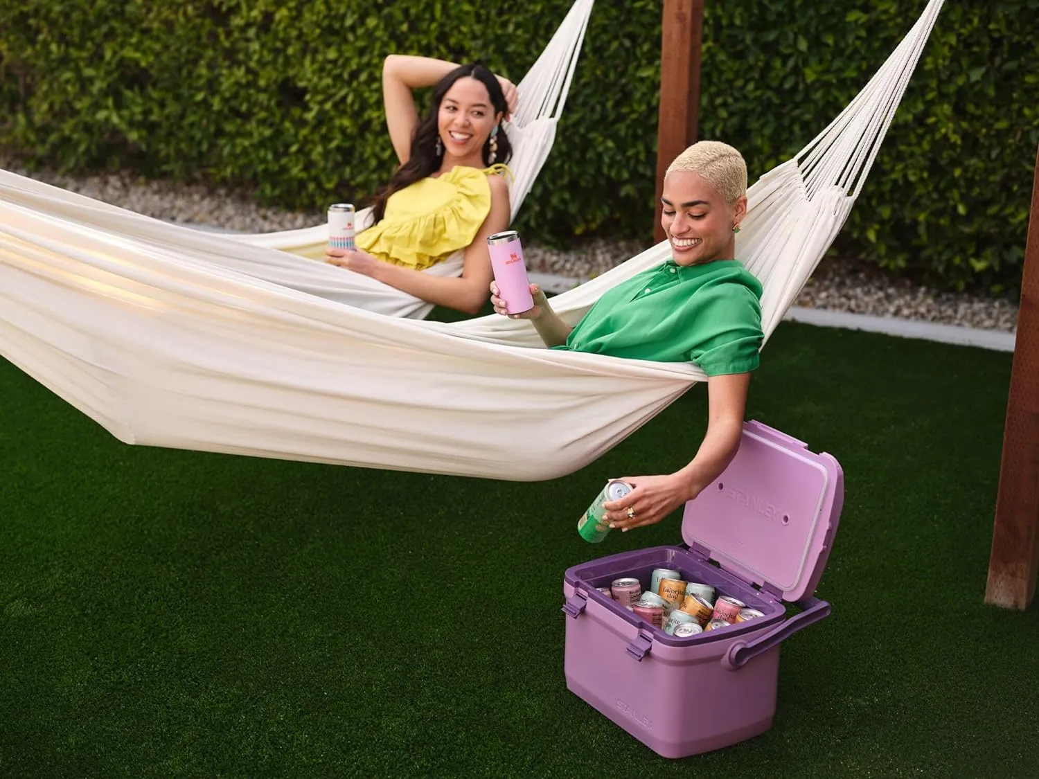 Stanley Adventure Outdoor Cooler 16 qt | Heavy Duty Outdoor Camping Cooler with Easy Carry Top Handle | 36 Hour Cooling Ice Chest for 21 Cans| BPA-Free | Tigerlily Plum