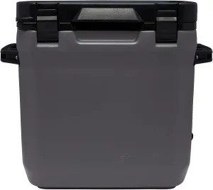 Stanley Adventure Outdoor Cooler 30 qt | Heavy Duty Outdoor Camping Cooler with Easy Carry Side Handles | 4 Days Cooling Ice Chest for 40 Cans | Flat Top Doubles as Seat | BPA-Free | Charcoal