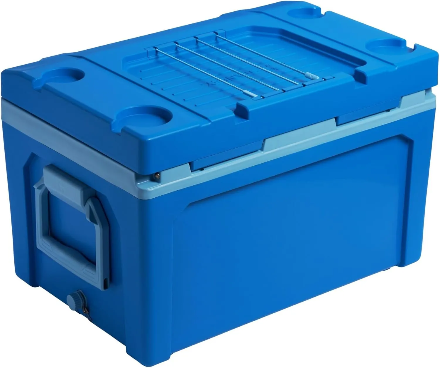 Stanley Adventure Outdoor Cooler 50 qt | Heavy Duty Outdoor Camping Cooler with Easy Carry Side Handles | 6 Days Cooling Ice Chest for 82 Cans | Flat Top Doubles as Seat | BPA-Free | Azure