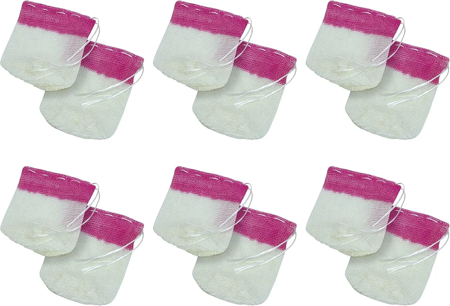 Stansport Tie-On Rayon Lantern Mantles - 12 Pack, White/Pink, 4" L x 1.25" W