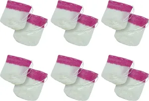 Stansport Tie-On Rayon Lantern Mantles - 12 Pack, White/Pink, 4" L x 1.25" W