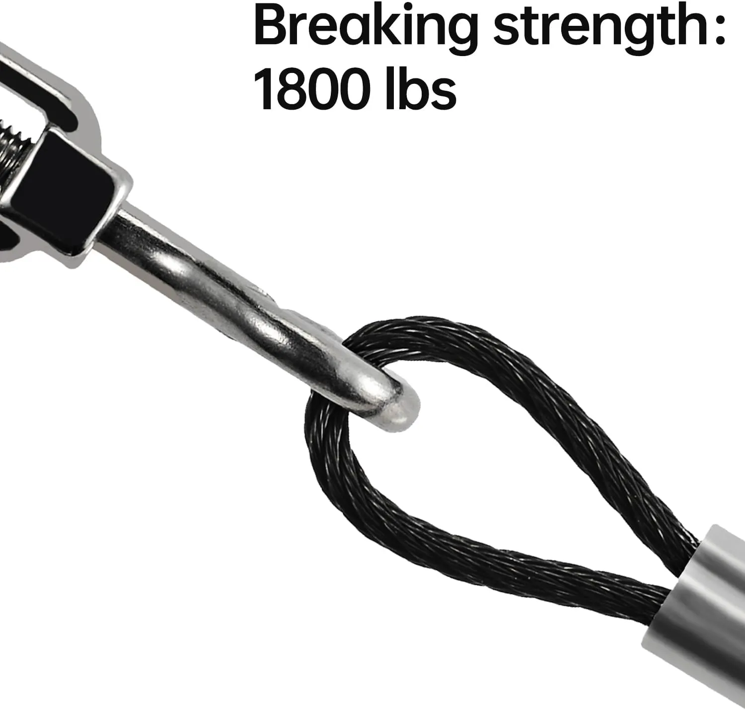 Steel DN Mate 100ft Black Wire Rope, 1/8" Stainless Steel Cable for Deck Cable Railing System, 7x7 Strands Construction, T316L Marine Grade Stainless Steel Wire Rust-Free