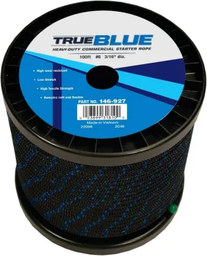 Stens 146-927 Starter Rope 3/16" Diameter, 100" Length, 6 Size, High tensile Strength, High wear Resistant, Low Stretch, Remains Soft and Flexible Blue