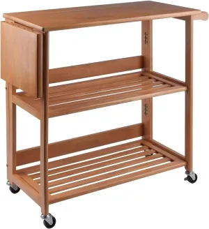 Storage Shelf Kitchen Cart,Including Sturdy Countertop,Knife Holder,Tissue Holder,And2 Open Shelves with Lockable Casters,Kitchen Storage Rack Storage Rack Floor-Standing