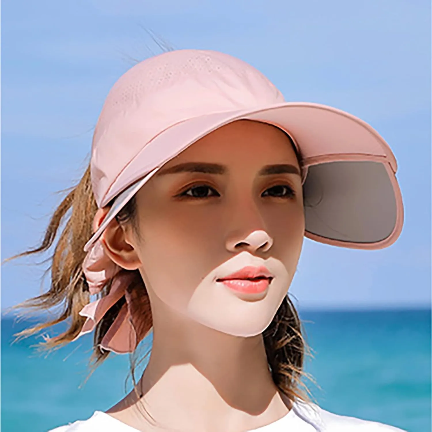 Sun Hats for Women Wide Brim Visors Caps Floppy Beach Shell Packable for Hiking Golf Tennis Outdoors