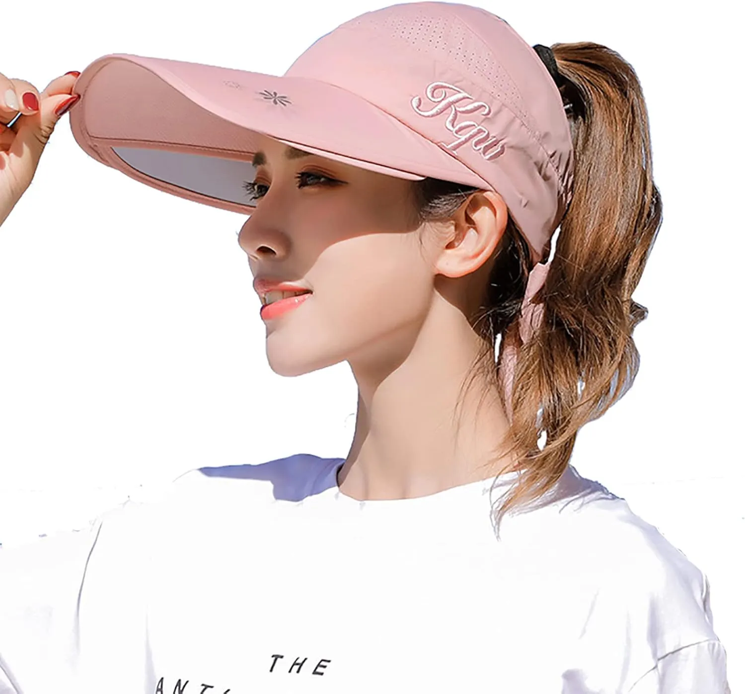 Sun Hats for Women Wide Brim Visors Caps Floppy Beach Shell Packable for Hiking Golf Tennis Outdoors