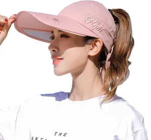 Sun Hats for Women Wide Brim Visors Caps Floppy Beach Shell Packable for Hiking Golf Tennis Outdoors