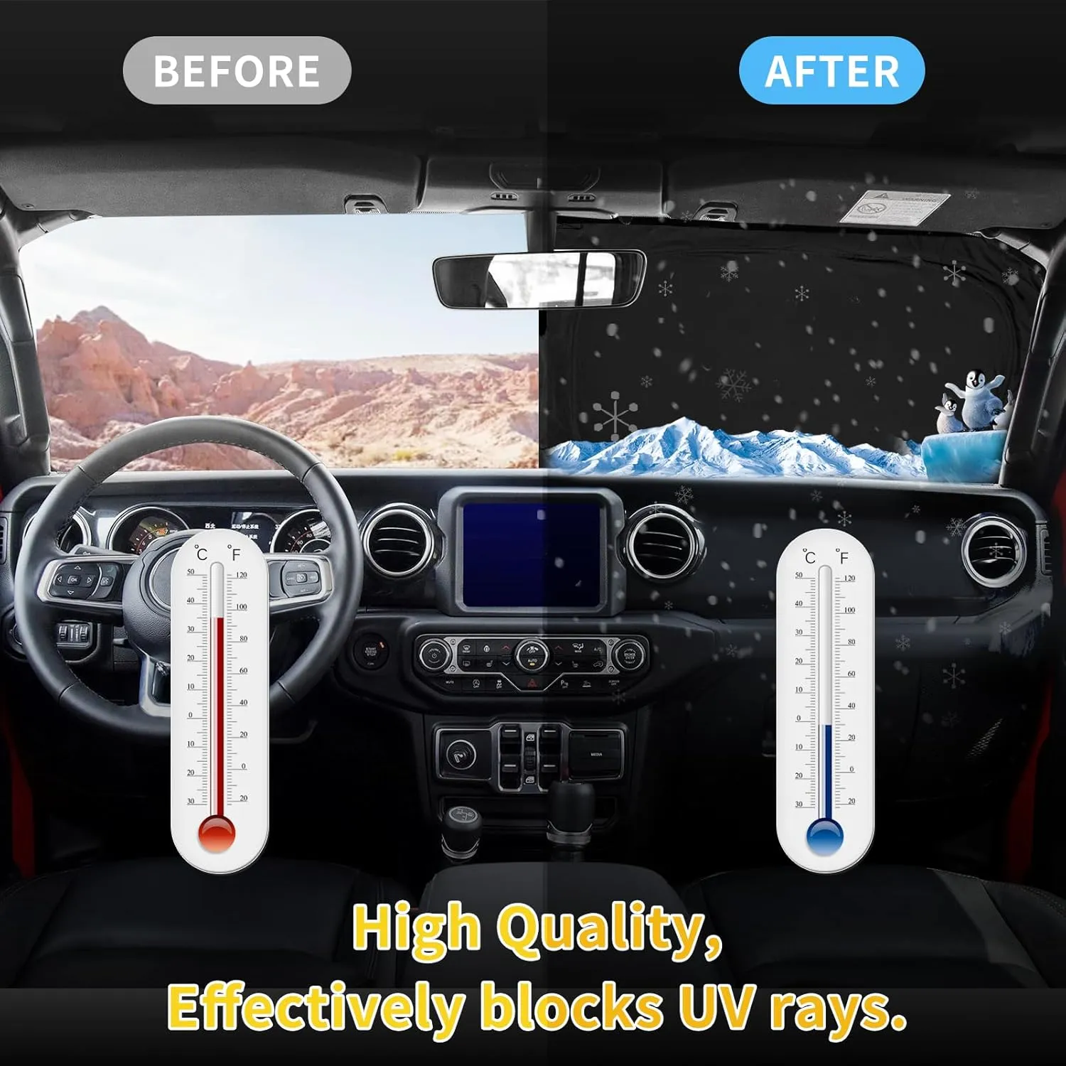 Sun Shade Sunshade for Nissan Kicks SUV 2017-2024 Windshield Cover, 2-Layers Sun Shield 240T Silver Coating Sun Visor Foldable Window Shade Blocks UV Rays Car Accessories